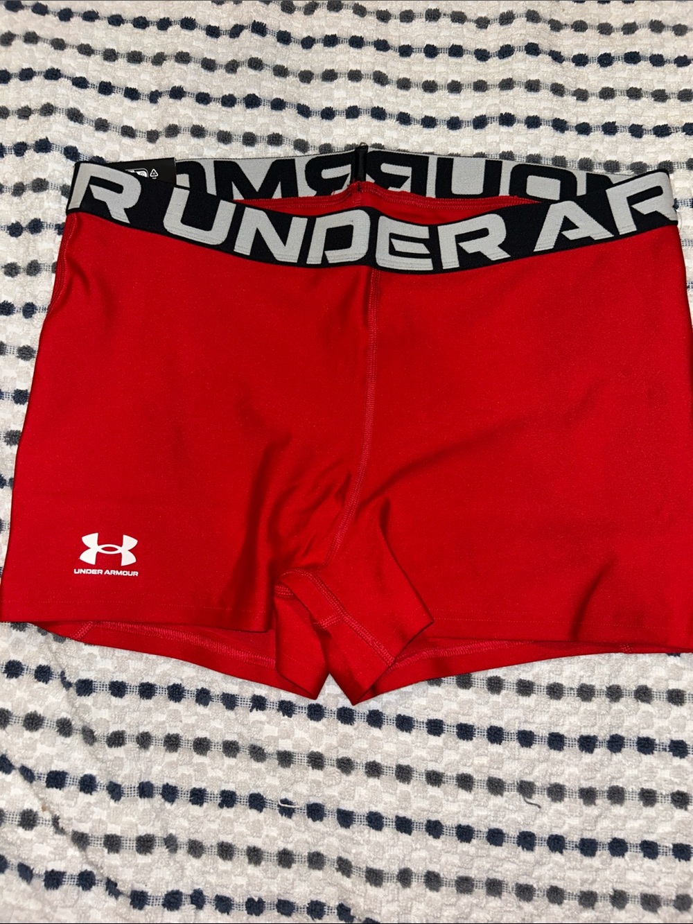 Under Armour Red Performance Compression Bike Shorts XL
